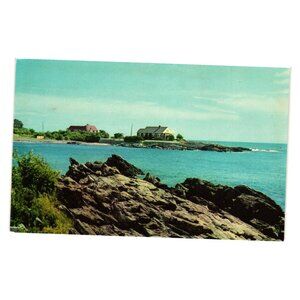 Rocks On The Rugged Coast Of Maine Scenic Vintage Postcard Portland News Co Art